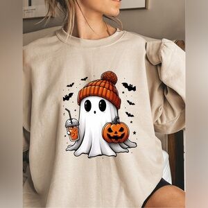 Ghost Iced coffee Halloween Sweatshirt